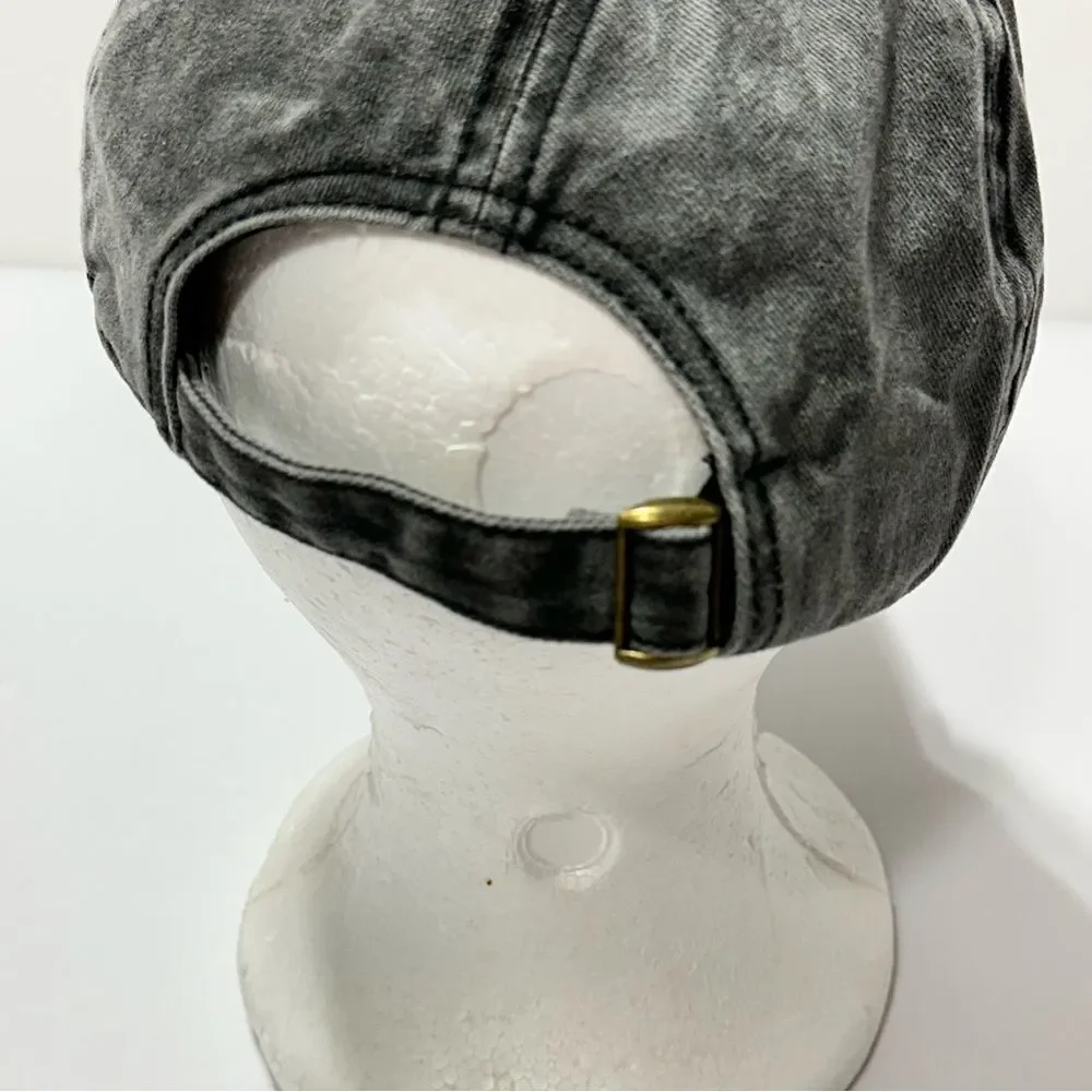David and Young Gray Baseball Hat Cap Fashion Hat LOVE Logo Chambray Denim Style